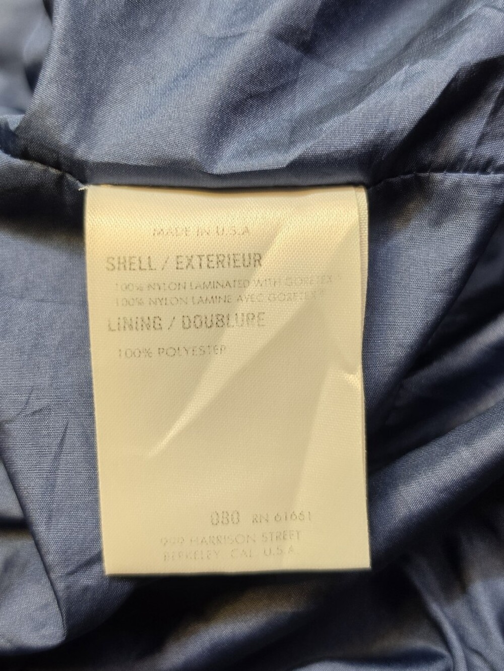 North Face Girls Size 12 Vintage Jacket Coat Gore-Tex Goretex Blue Hooded - Picture 14 of 15